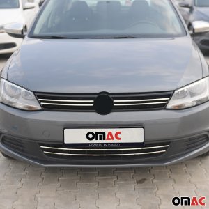 Volkswagen Jetta Front Bumper Trim - Omac - S.Steel - Gloss Silver - '11-'14